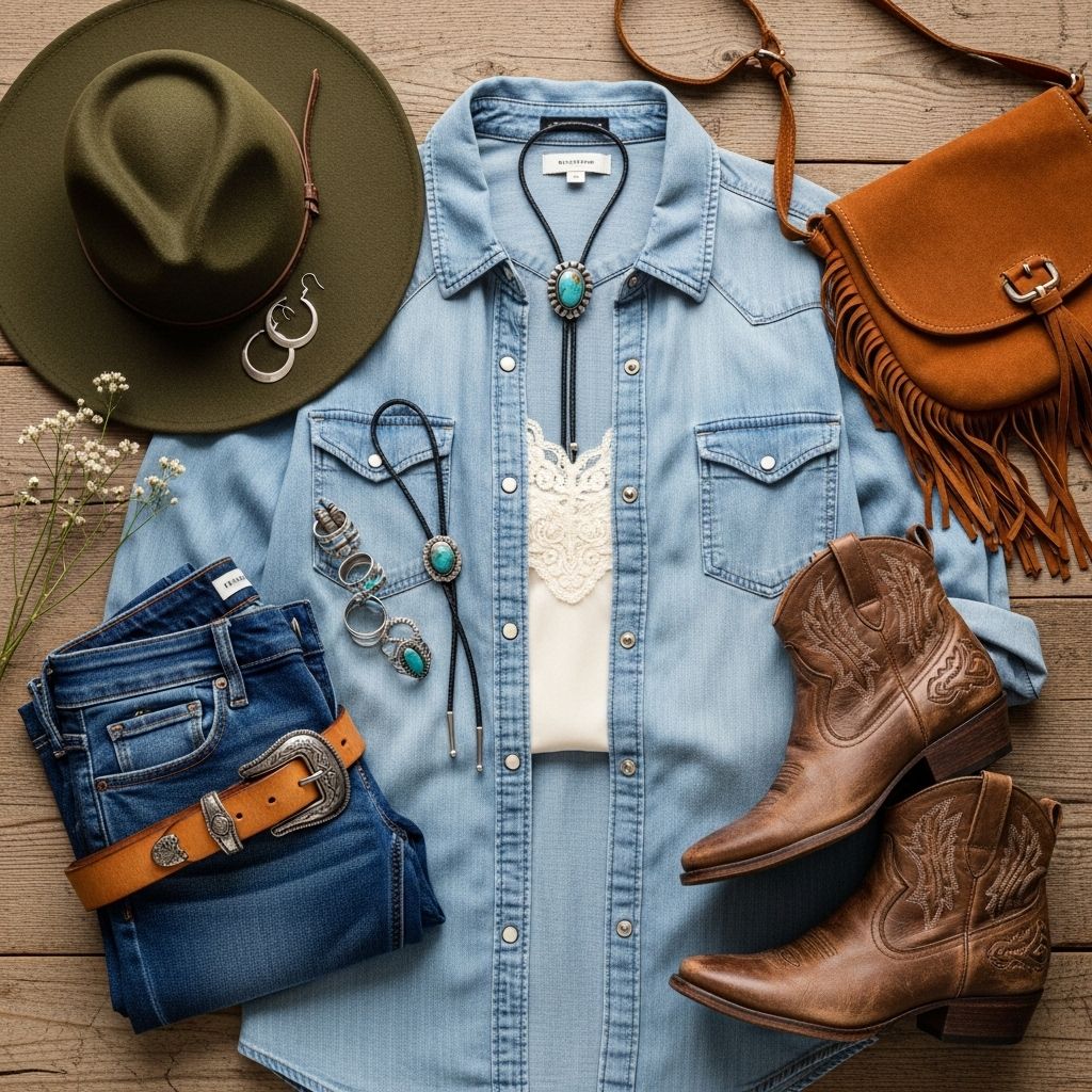 Master the art of Western-inspired fashion with these expert tips for balancing cowboy flair and modern chic.