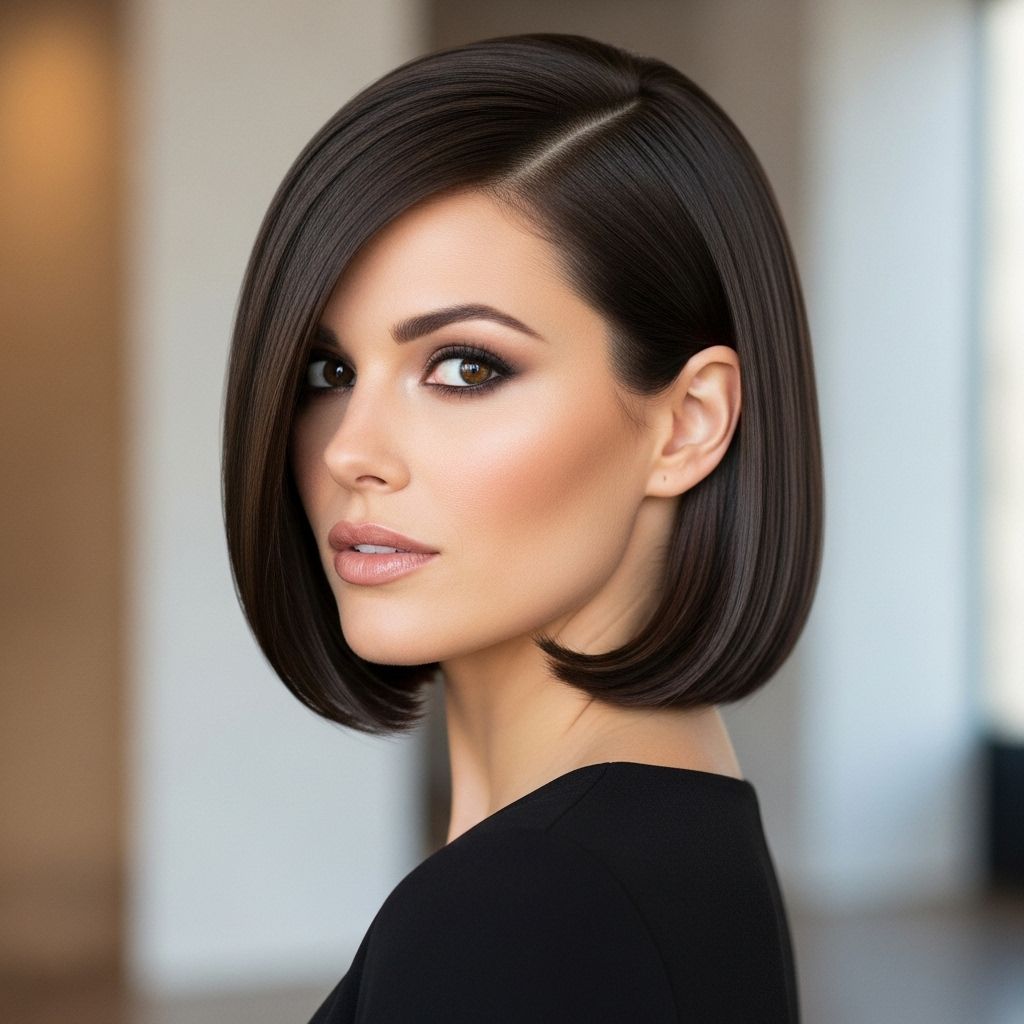 The A-line bob offers chic versatility for every face shape and hair texture, blending modern angles with timeless elegance.