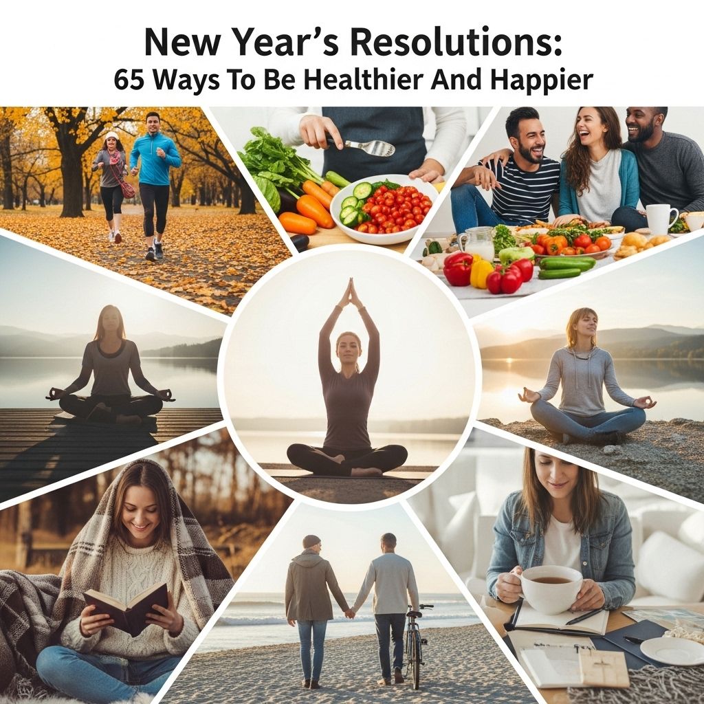 65 Achievable New Year’s Resolutions for a Healthier, Happier You Small daily habits that foster balance, resilience, and genuine self-care.