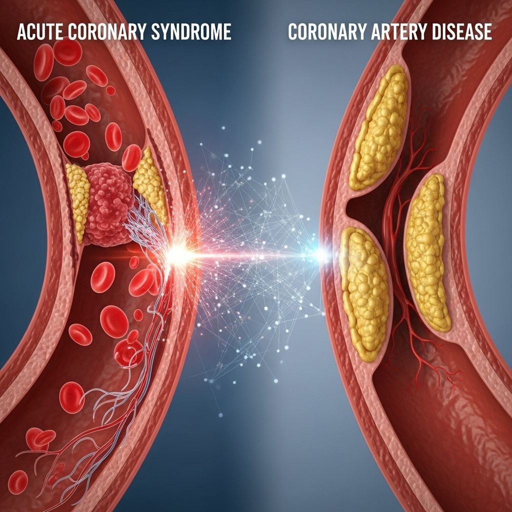 Acute Coronary Syndrome vs. Coronary Artery Disease: Key Differences and Connections Understanding acute coronary syndrome and coronary artery disease, their relationship, risk factors, symptoms, and treatments for a healthier heart.
