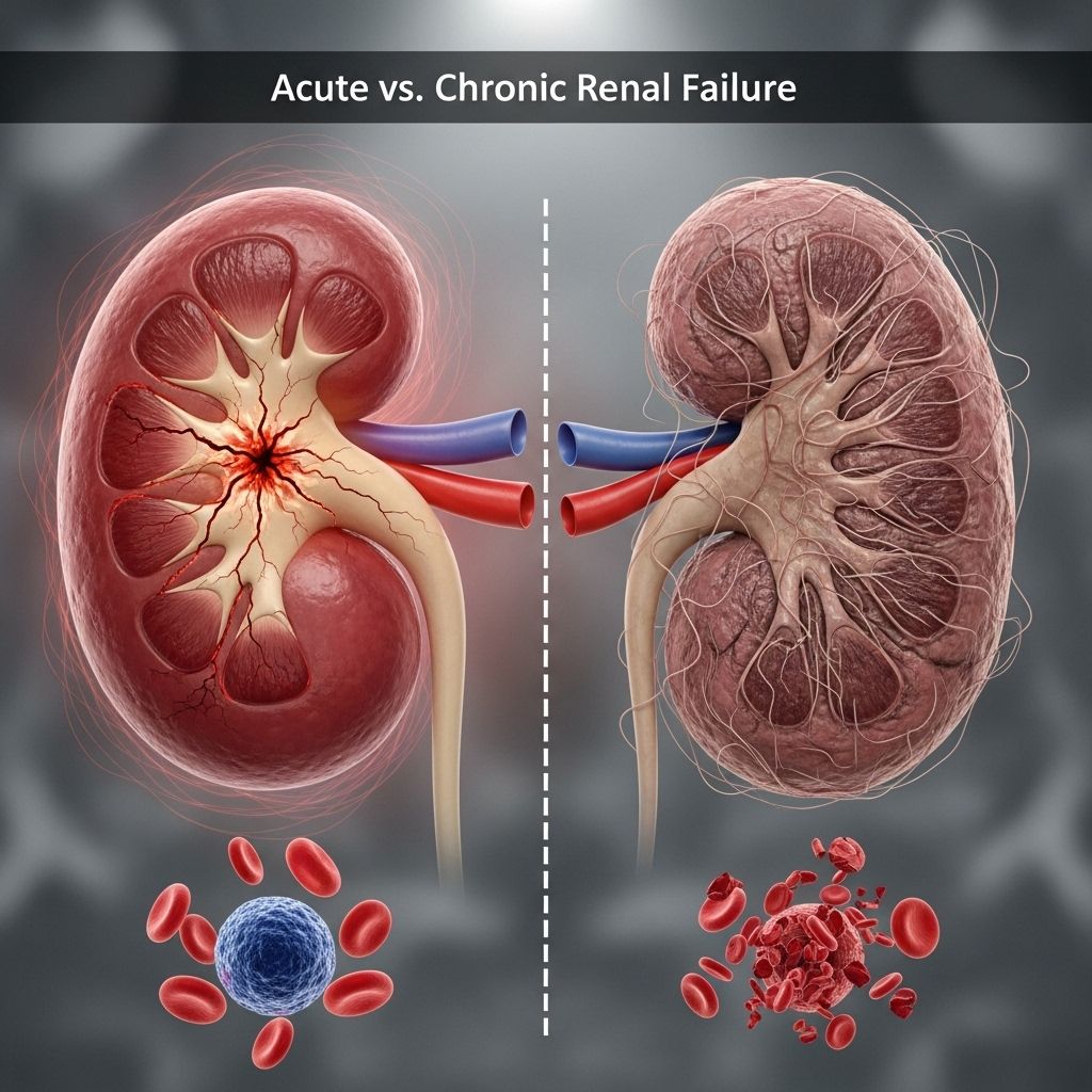 Understand how acute and chronic renal failure differ, their causes, symptoms, diagnosis, treatments, and what these mean for your long-term kidney health.