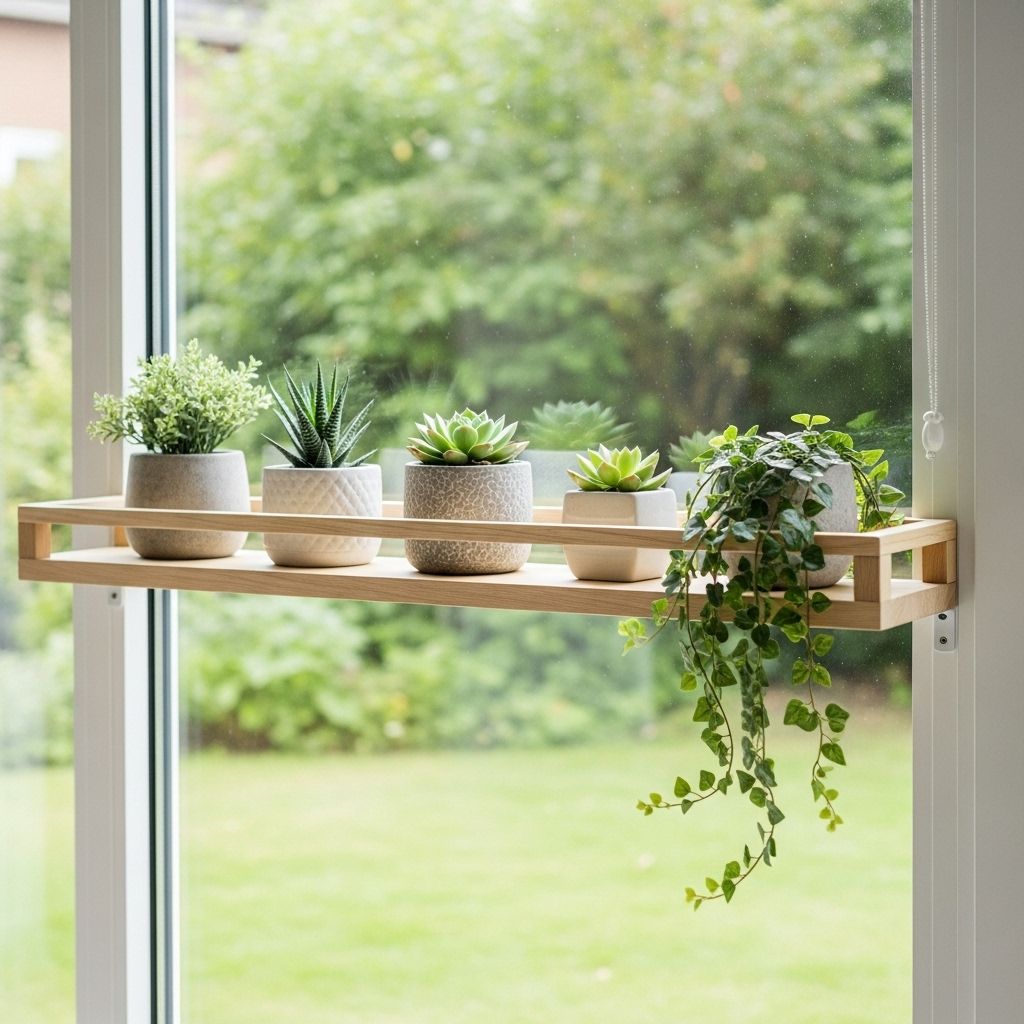 Enhance your window space with a stylish and functional floating plant shelf using easy DIY steps and minimal tools.