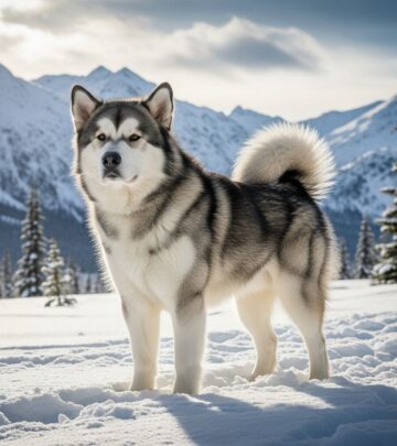 Enduring strength meets unwavering devotion in this majestic northern canine companion.