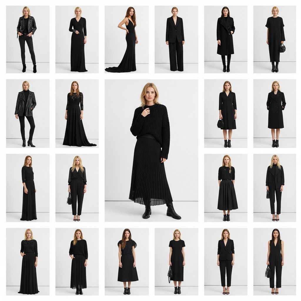 Discover 20 inspiring all-black outfit ideas for every occasion, from casual weekends to glamorous evenings out.