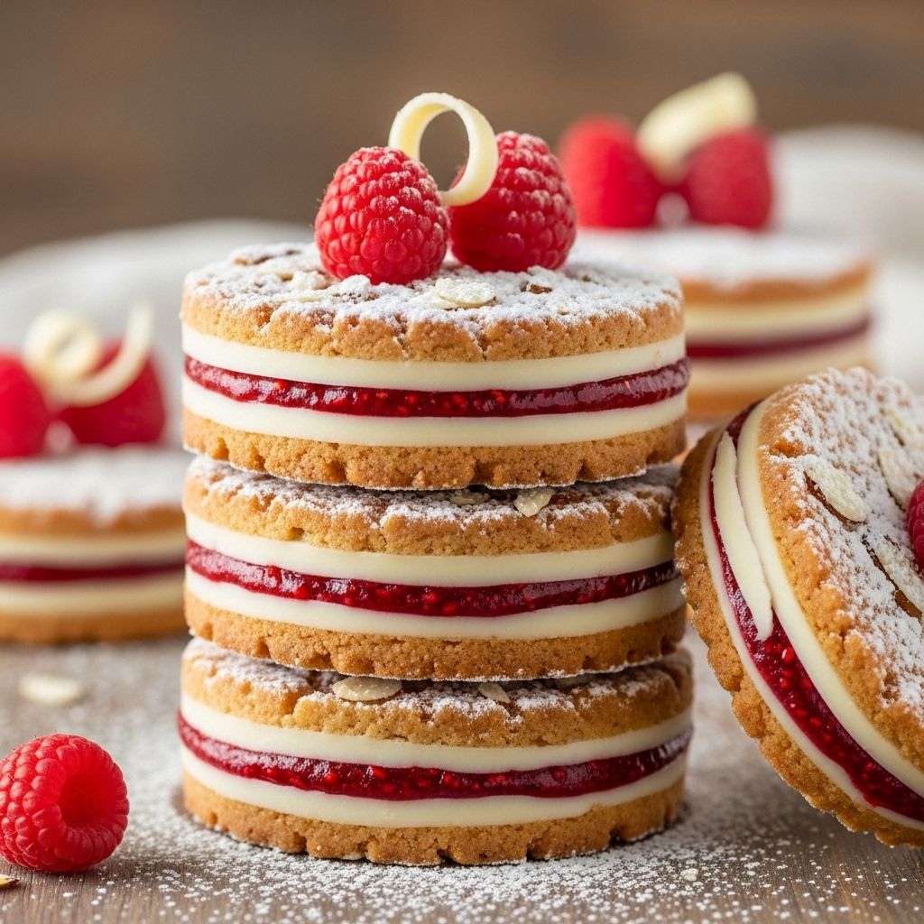 Soft cake, tangy jam, and crisp coating combine for a show-stopping dessert experience.