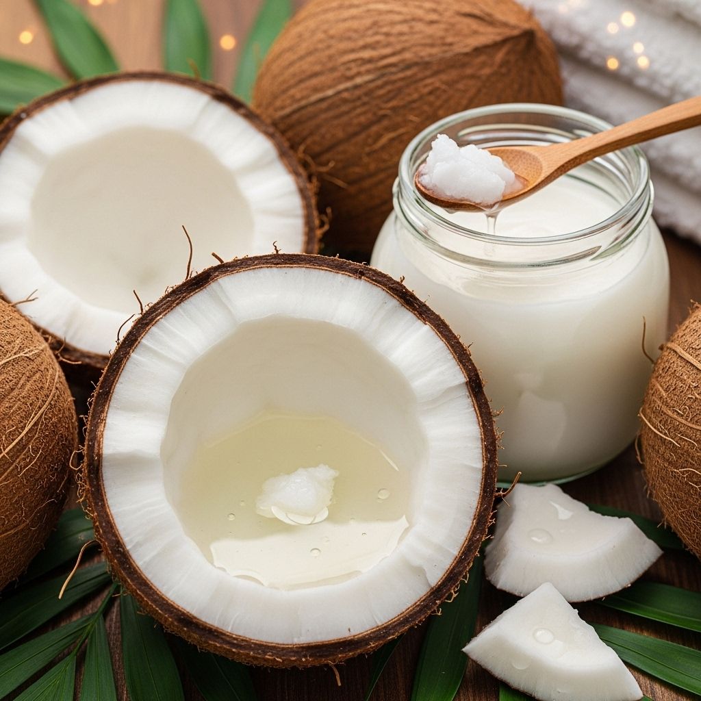 The Amazing Benefits of Coconut Oil for Skin and Hair A pantry staple that melts into skin and hair for lasting softness and luminous glow.