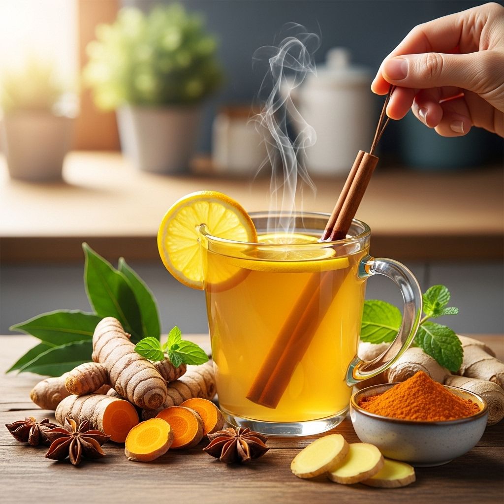 A warm golden infusion that calms inflammation, boosts immunity, and eases digestion.