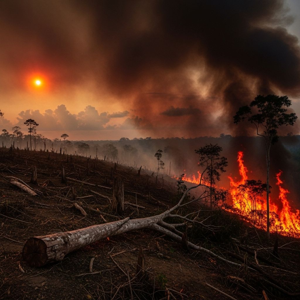 Once the Earth's critical carbon sink, the Amazon Rainforest is now emitting more carbon than it absorbs—a warning sign for our planet.