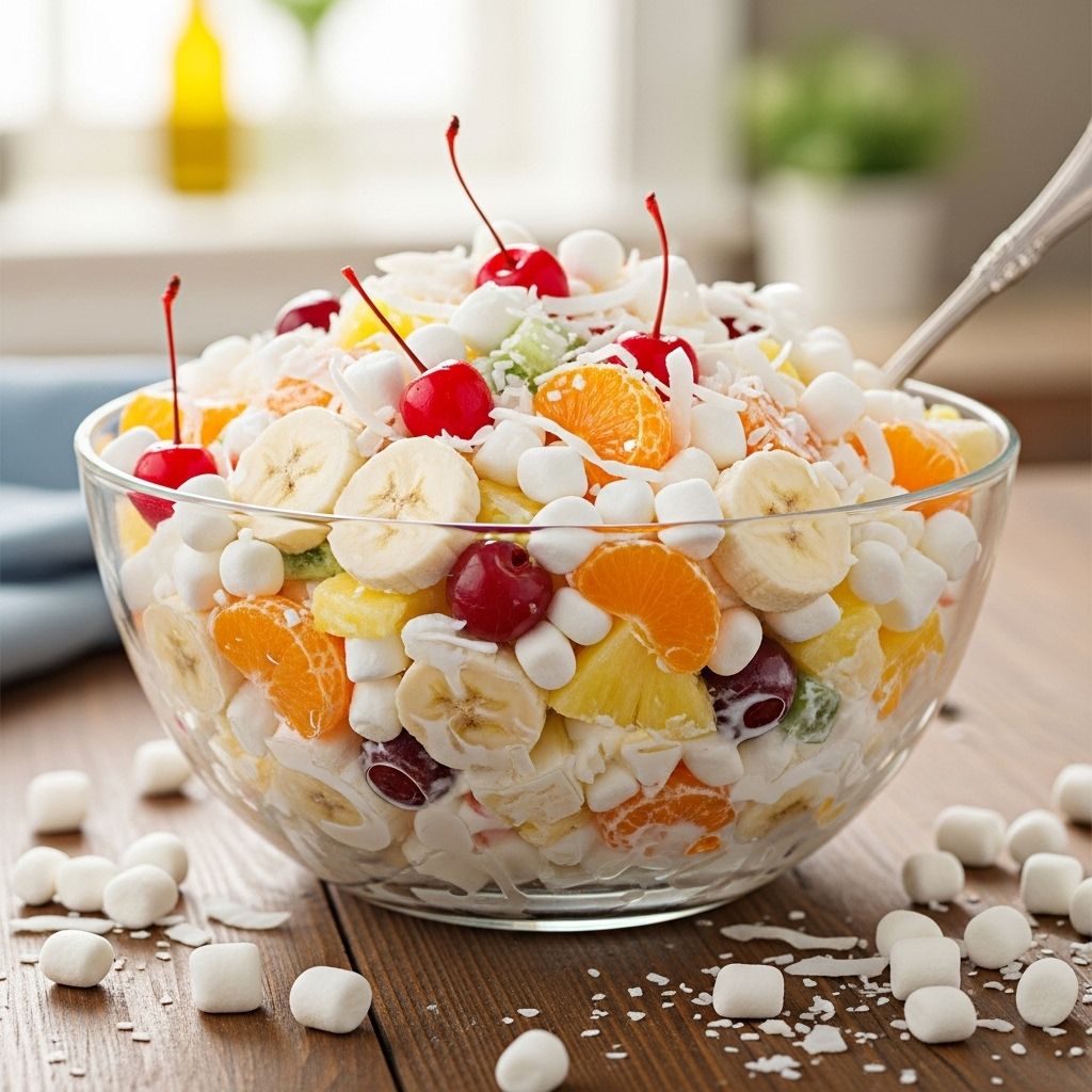 A no-bake blend of creamy dressing, zesty citrus, and toasted crunch ideal for gatherings.