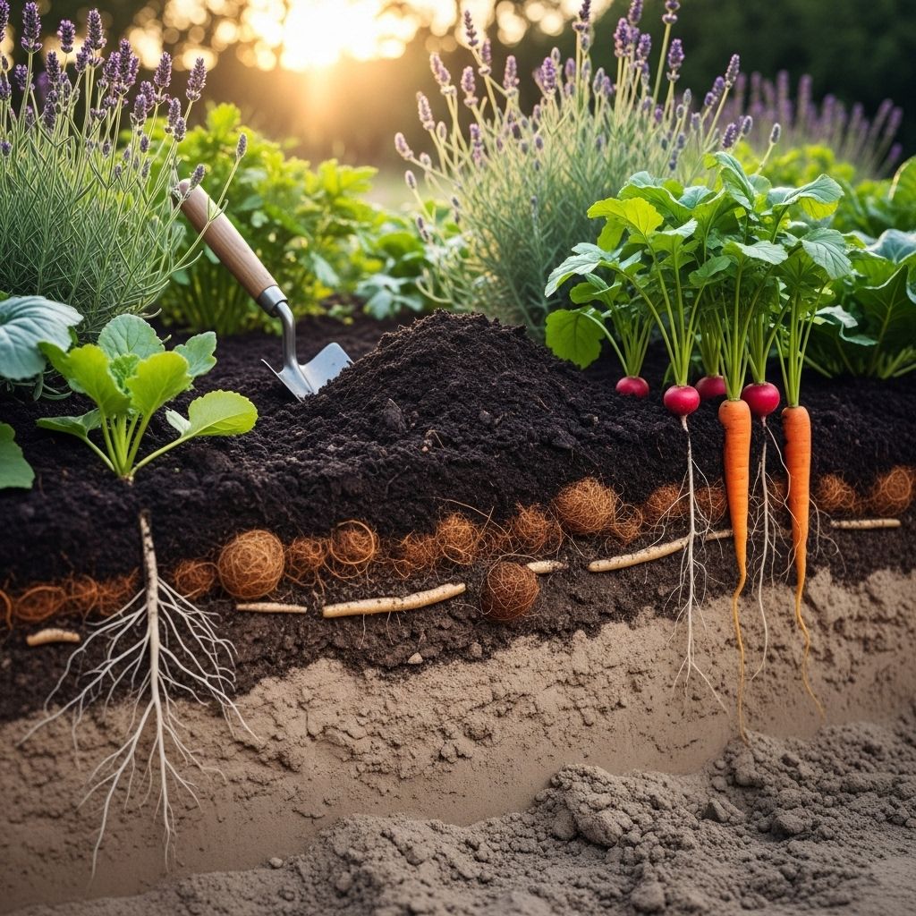 Enhance ground fertility and moisture with organic matter for resilient plant growth.