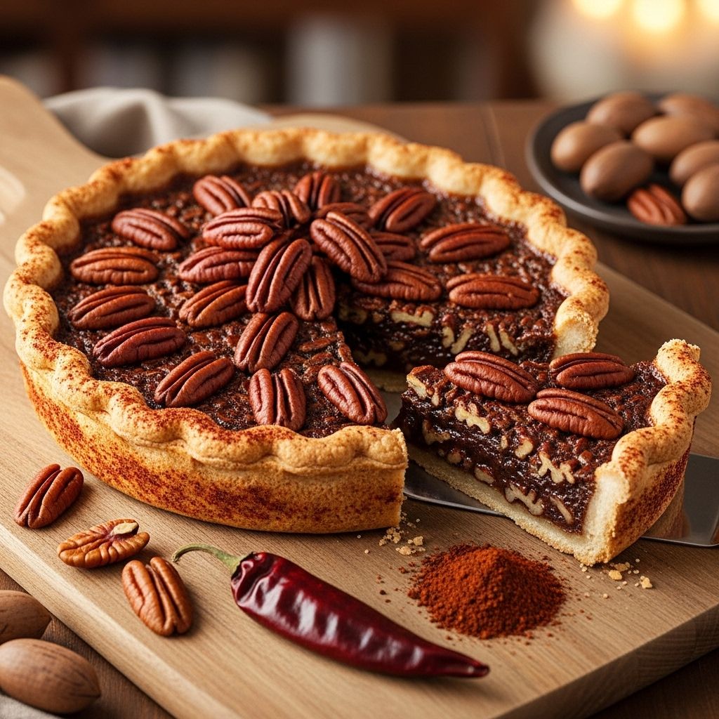 A modern twist on a classic dessert that balances sweet richness with smoky warmth.