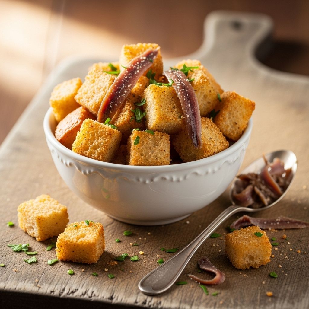 A simple pantry hack that transforms stale bread into irresistibly savory bites.