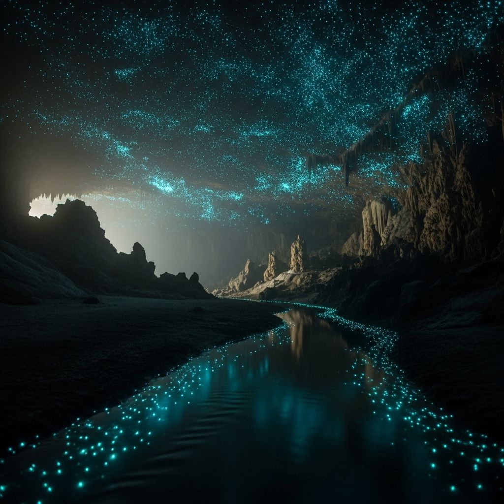 Step inside New Zealand’s glow worm caves and discover the magical spectacle where art, science, and evolutionary wonders intertwine.