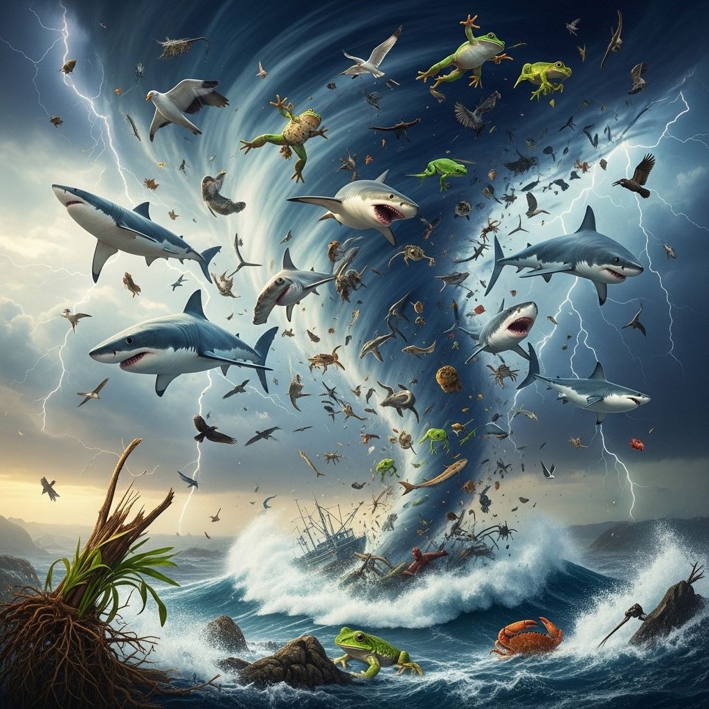 Animal Tornadoes: Real-Life Twisters of Sharks, Frogs, and More Discover how tornadoes and storms can transform wildlife into flying phenomena with astonishing examples from our natural world.