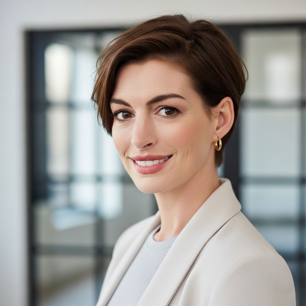 Learn how to recreate Anne Hathaway’s iconic soft pixie—techniques, expert tips, and secrets to confidence with short hair.