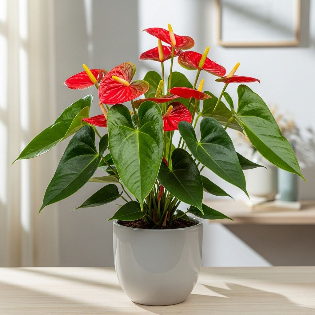 Transform any room into a haven where Flamingo Flowers stay lush and bloom all year.
