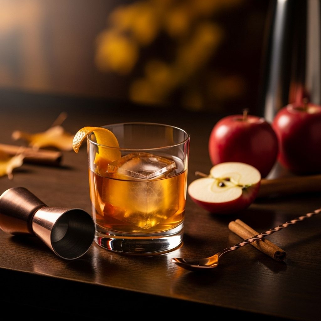 A harmonious blend of orchard freshness and spice elevates each sip.