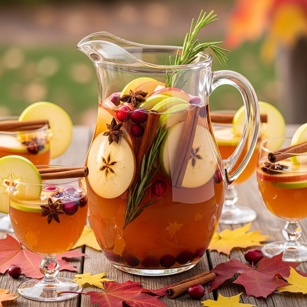 A make-ahead autumn punch marrying crisp fruit, warming spices, and bubbly refreshment.