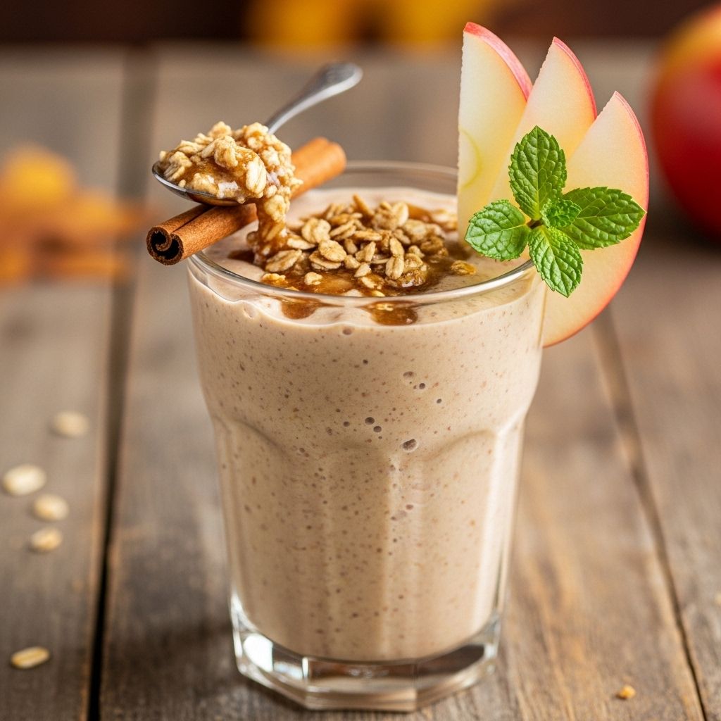 Turn the flavors of a homemade apple crisp into a delicious, nutrient-packed smoothie that’s perfect for breakfast, snack, or post-workout fuel.