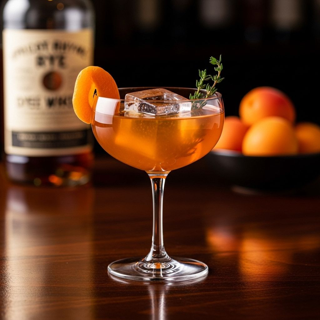 Apricot Rhyme: The Rye & Apricot Cocktail from the Spotted Pig Bartending tips show how emulsified preserves add a silky, balanced flavor and texture.
