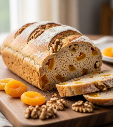 A nourishing loaf where sweet fruit bursts meet nutty crunch in each bite.