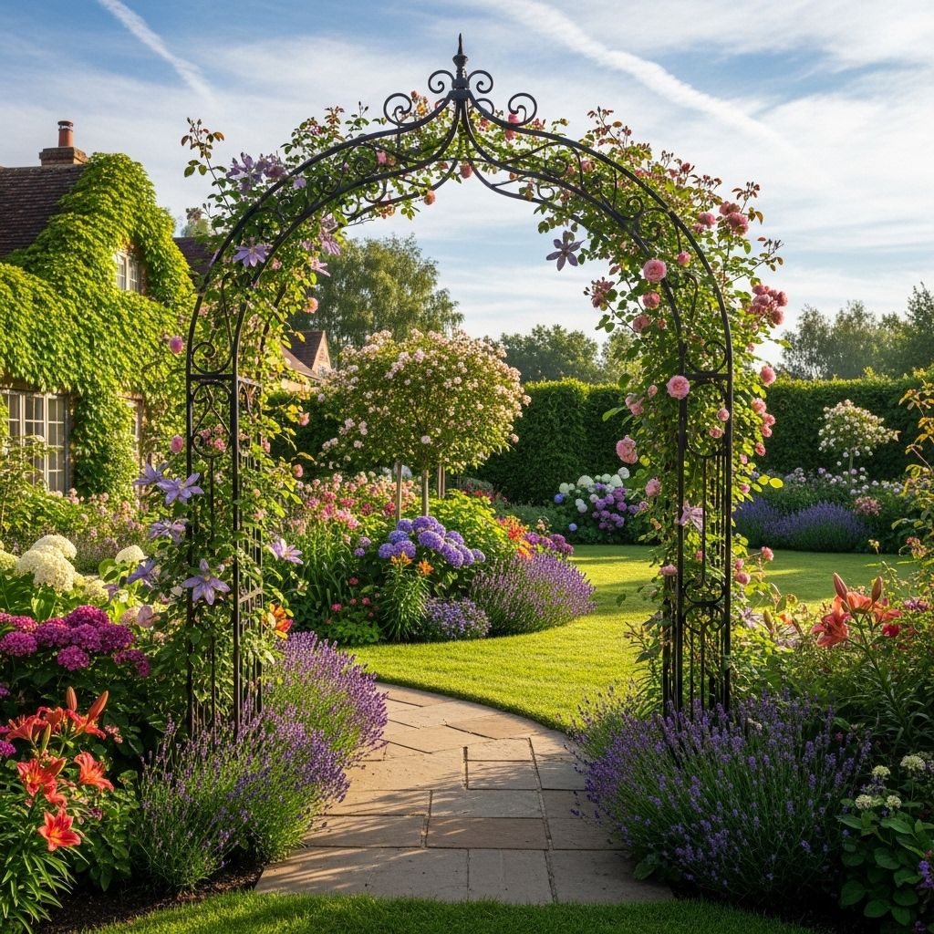 Living canopies of vines add height, scent, and structure to any outdoor space.