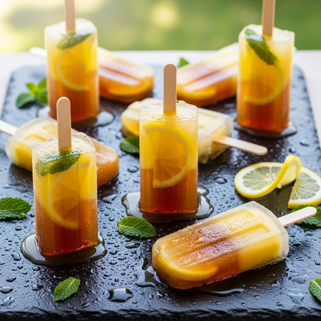 A zesty fusion of tea and lemon locked in frosty sticks for a burst of portable flavor.