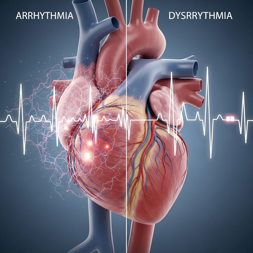 Arrhythmia vs. Dysrhythmia: Understanding Heart Rhythms Gain a clear understanding of arrhythmias and dysrhythmias—their differences, causes, types, and treatment options.