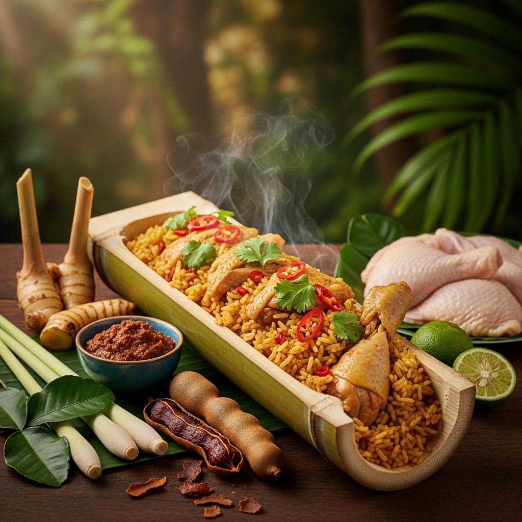 A journey into the rainforest kitchen where smoky steam and tangy marinades unite.