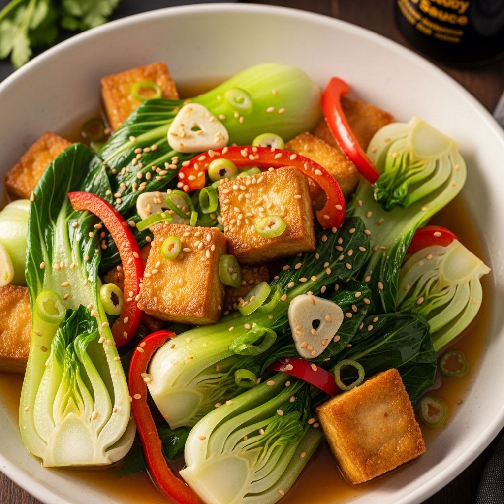 A balanced blend of vibrant greens and savory sauce for a satisfying weeknight meal.