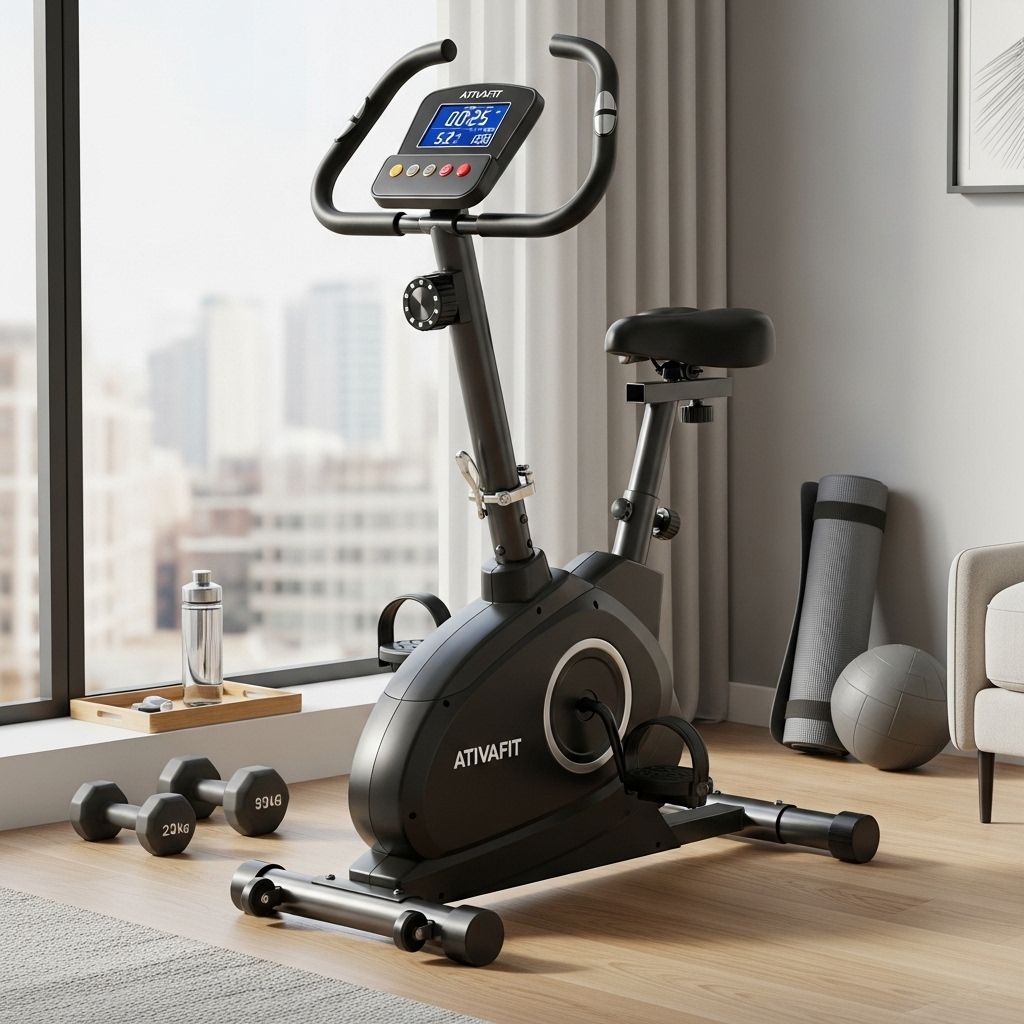 The Ativafit Folding Exercise Bike: A Space-Saving Fitness Solution for Your Home Enjoy quiet, low-impact workouts that tuck away when you need more living room.