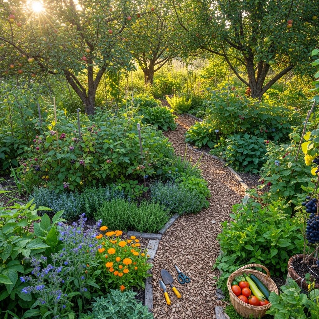 Essential August Tasks in the Forest Garden Key jobs, seasonal maintenance, and sustainable practices for forest gardens in late summer to support harvest, wildlife, and future growth.