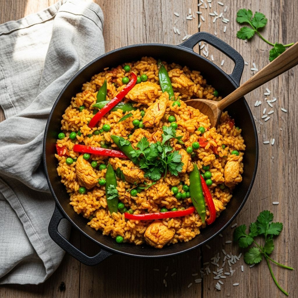 Elevate your dinner rotation with a savory fusion of tender chicken and fragrant rice.