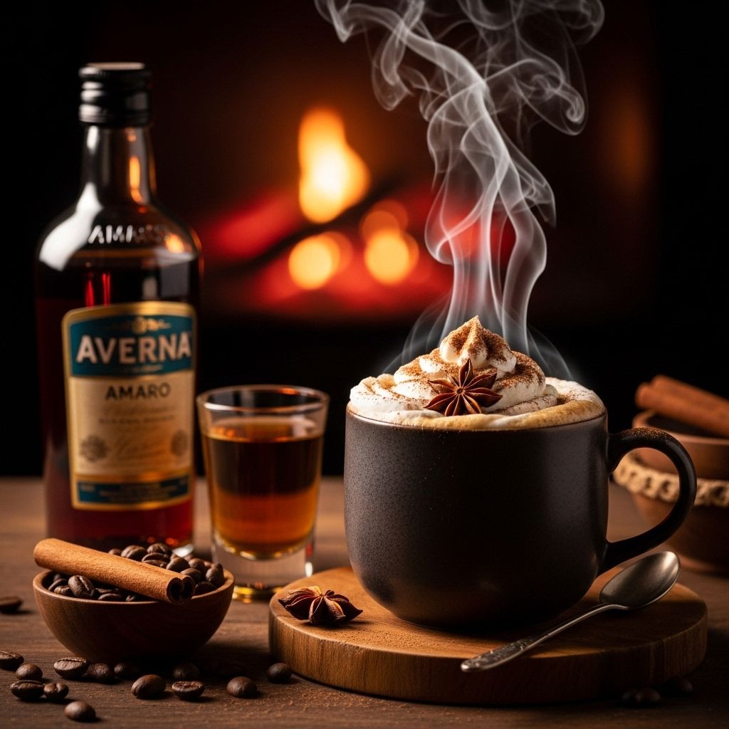 A velvet fusion of bourbon sweetness and herbal amaro for a silky, season-spiced sip.