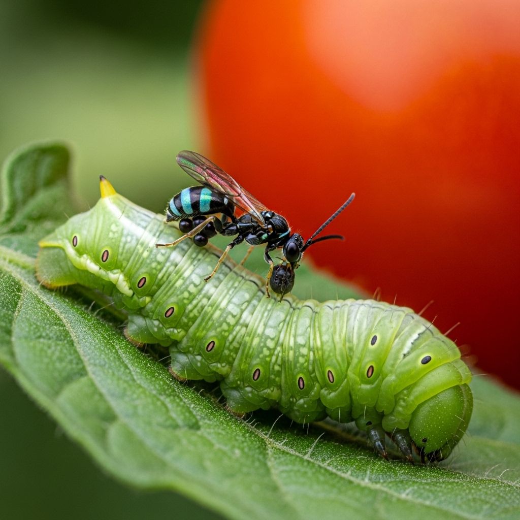 How Baby Wasps Protect Tomatoes From Devastating Hornworm Caterpillars Discover how parasitic wasps provide effective, natural protection against tomato hornworm caterpillars while supporting a thriving organic garden.
