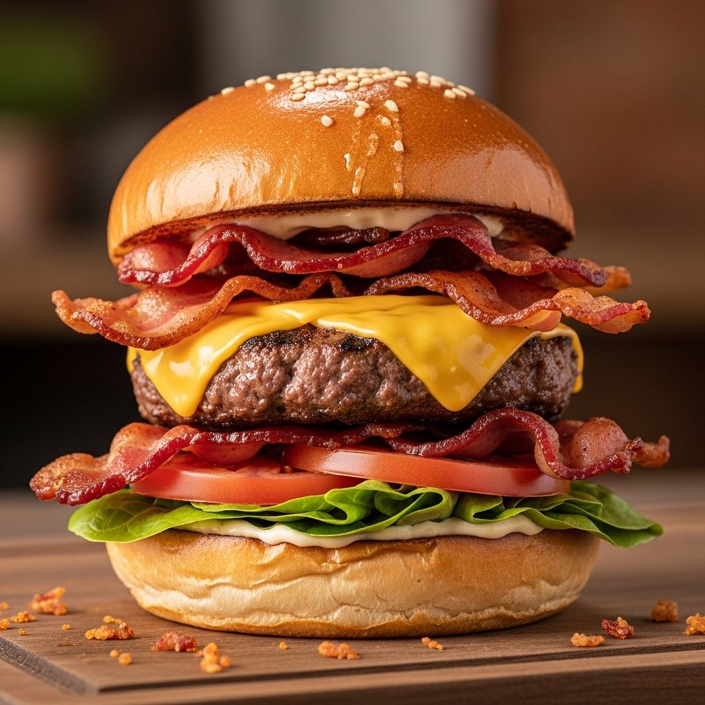 Experience smoky, salty indulgence in every bite with bacon-infused techniques.