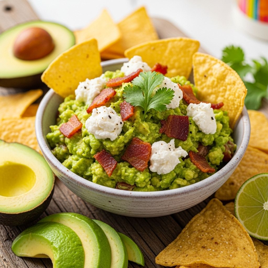 A creamy avocado creation gets a savory crunch and tangy kick for memorable appetizers.