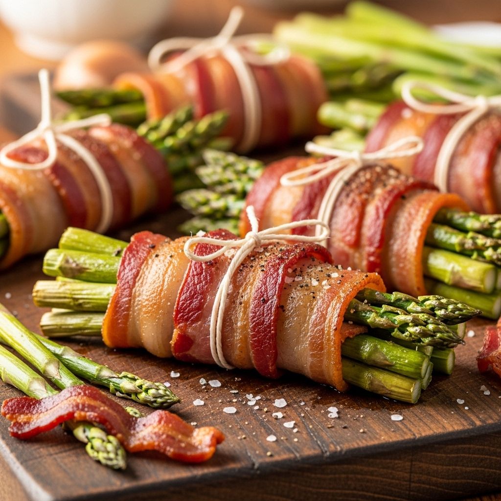 Smoky ribbons envelop green spears for a side that blends indulgence and refinement.