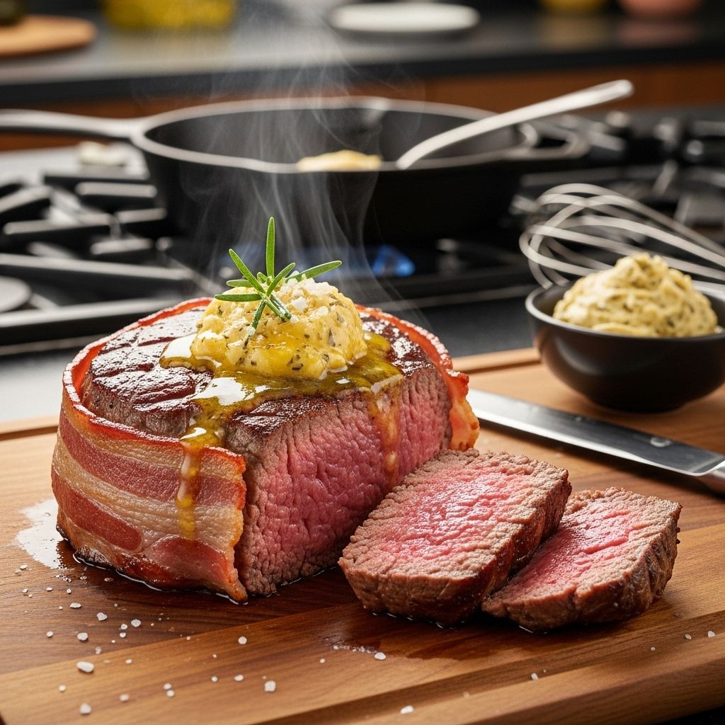 Smoky bacon and zesty butter unite to turn simple filets into an unforgettable dish.