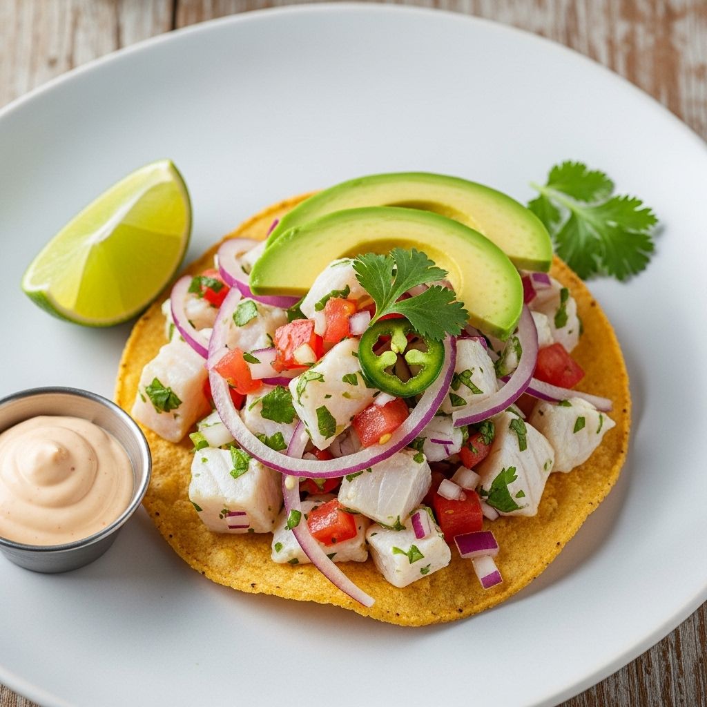 Experience the flavors of coastal Mexico with this refreshing Baja ceviche tostada recipe, perfect for a vibrant meal or summer gathering.