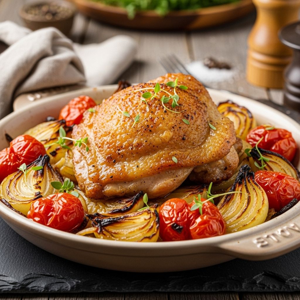Sweet-roasted veggies elevate every bite with deep, subtly tangy flavor.