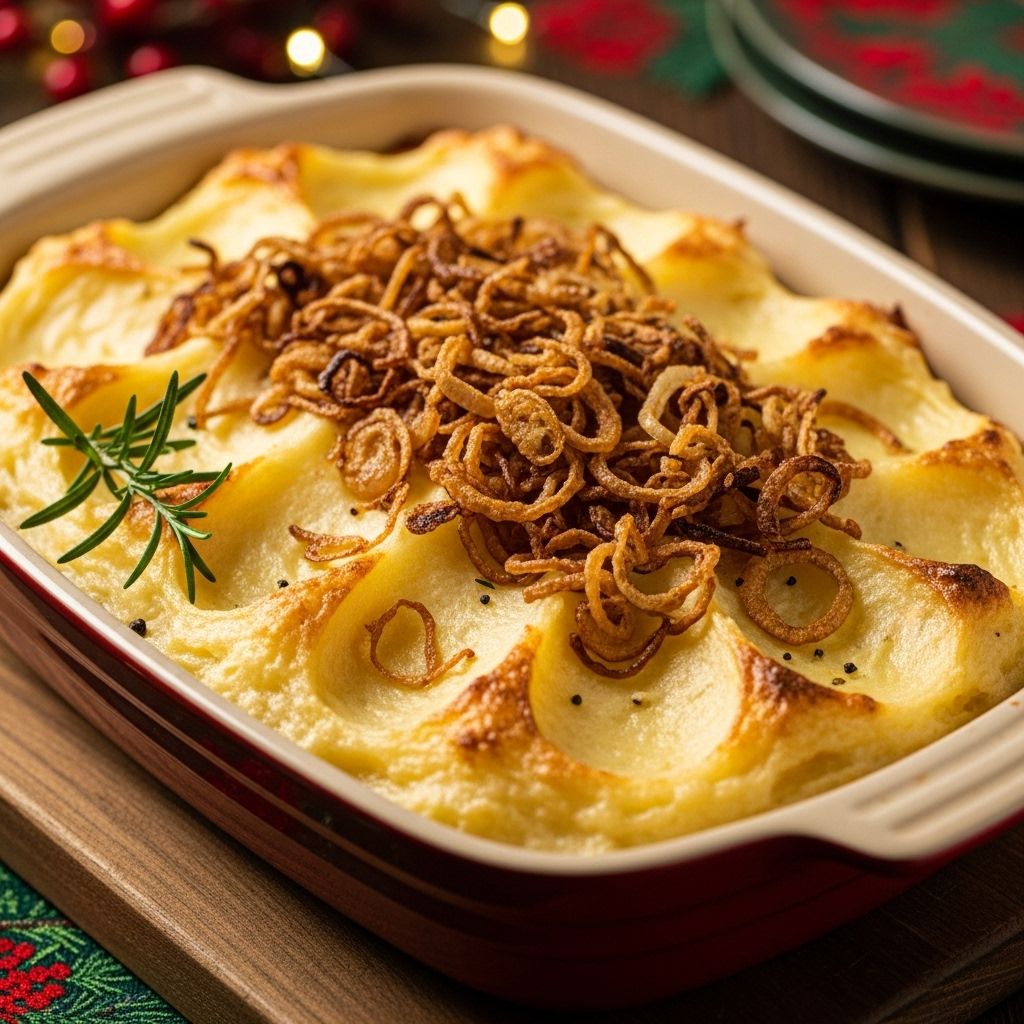 A rich, buttery casserole that elevates family dinners with an unexpected crunch.