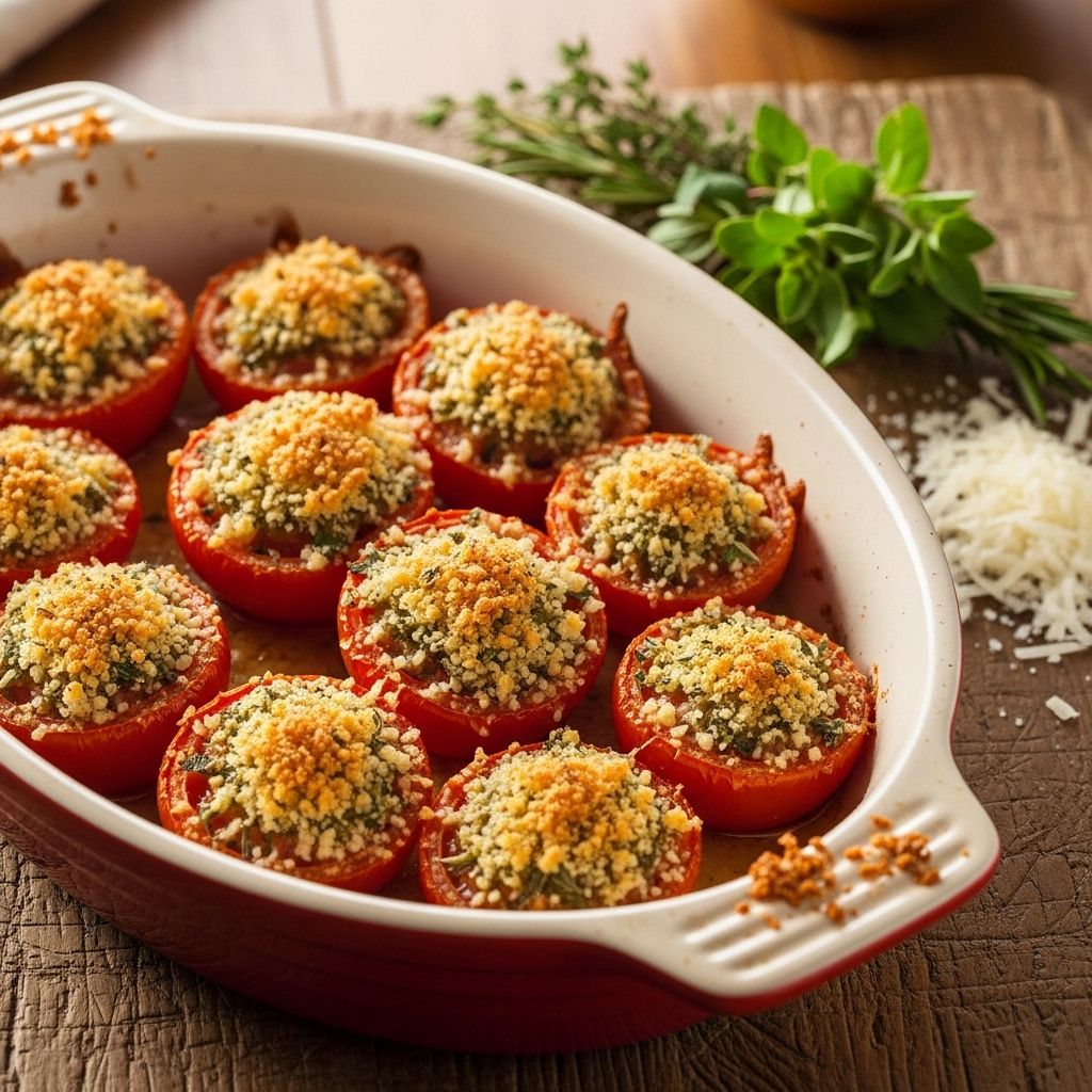 Vine-ripe halves transform into golden-crisp bites that elevate any meal with depth.