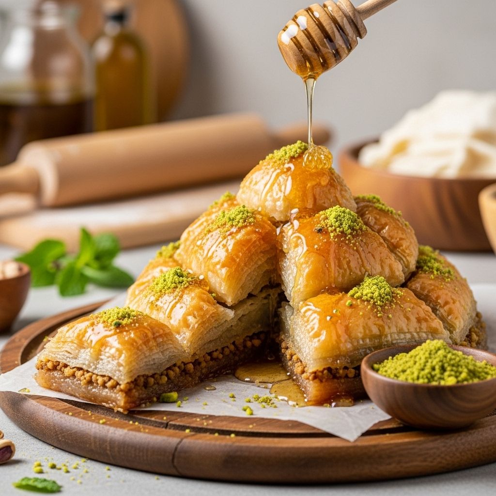 Each diamond-cut slice delivers crisp layers filled with sweet, syrupy indulgence.
