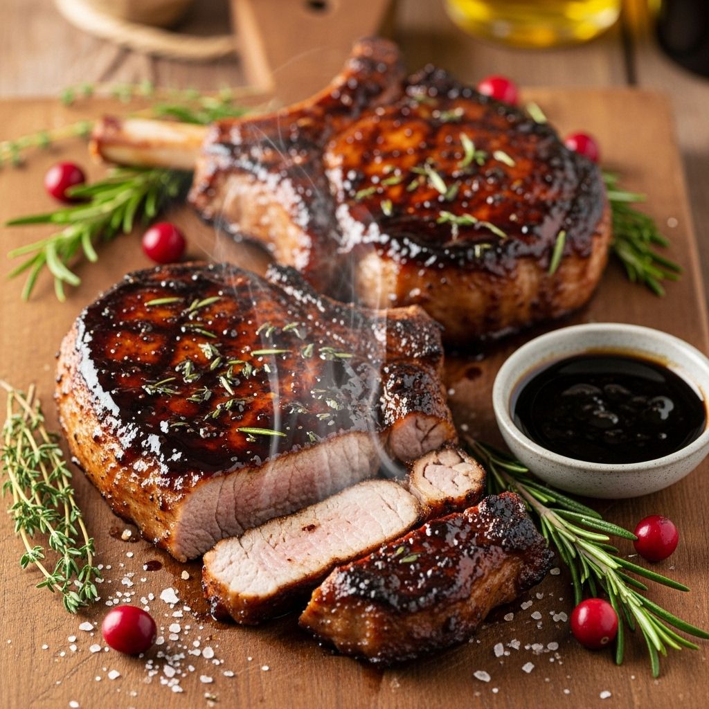 Precise searing and a simple vinegar reduction guarantee tender chops with rich flavor.