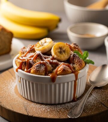 A custard-rich bake that turns stale bread and kitchen scraps into pure indulgence.