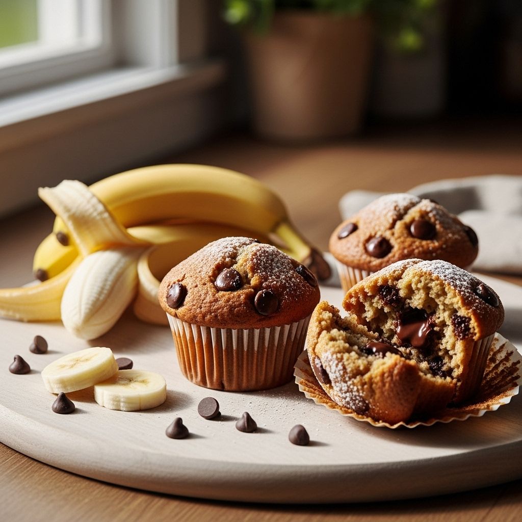 Make moist, fluffy banana chocolate chip muffins at home using healthy twists and pantry staples anyone can master.