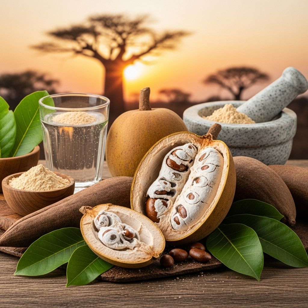 Baobab Benefits: Uses, Nutrition, Side Effects, and More A natural blend rich in vitamin C and fiber to boost immunity and ease digestion.