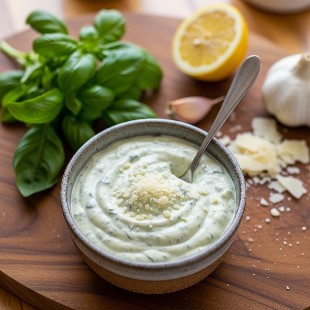 This creamy emulsion delivers a herb-infused twist to sandwiches and sides.