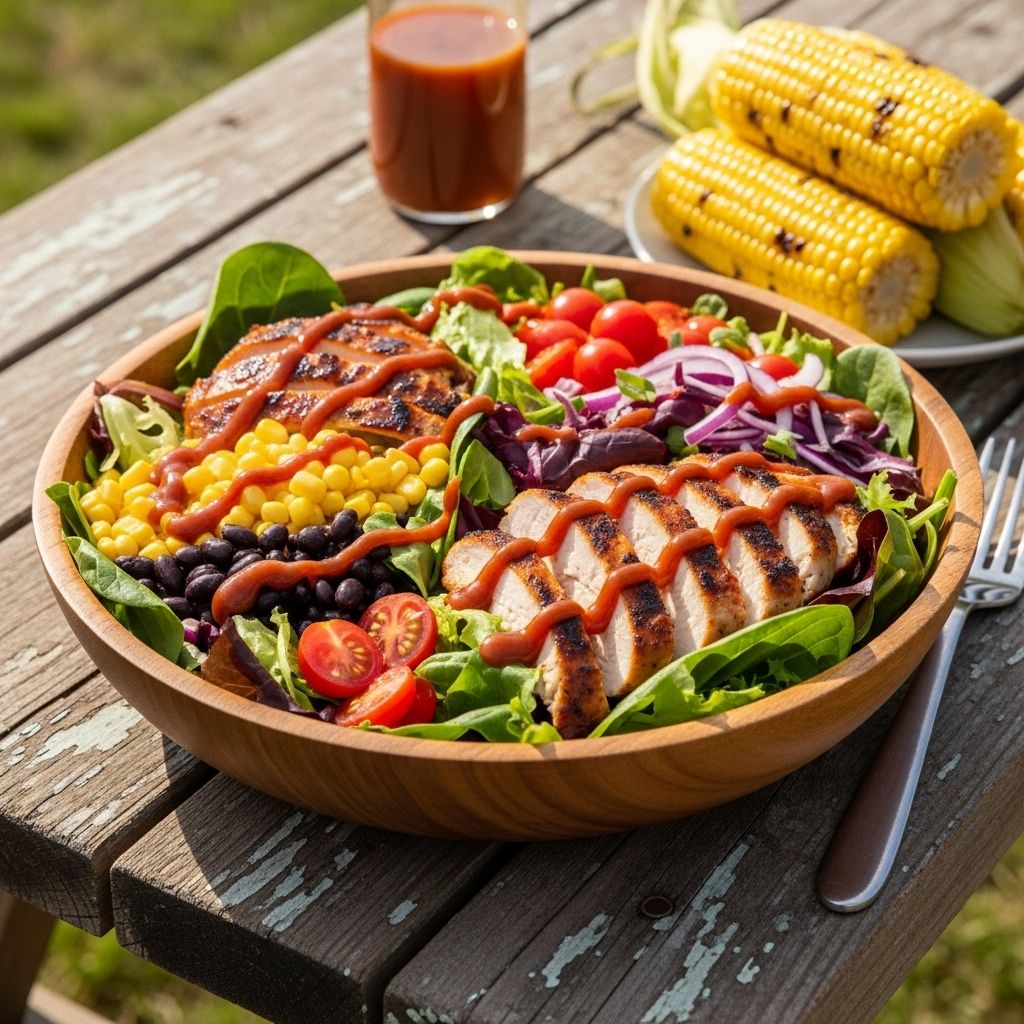 Tender pork, crisp veggies, and zesty dressing come together in a refreshing, hearty bowl.